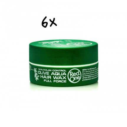 Red One Hair Styling Wax - 150 ml - Olive -  Value pack 6 pieces