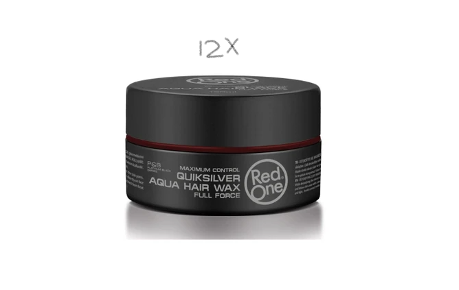 Red One Quicksilver Aqua Hair Wax 150ml - Value pack 12 pieces