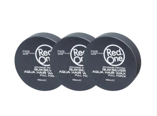 Red One Quicksilver Aqua Hair Wax 150ml - Value pack 3 pieces