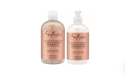 Shea Moisture - Coconut & Hibiscus Curl & Shine Shampoo & Conditioner Set