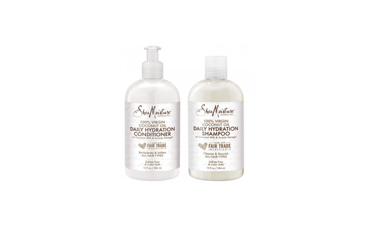 Shea Moisture - 100% Virgin Coconut Oil Daily Hydration Shampoo & Conditioner 13oz