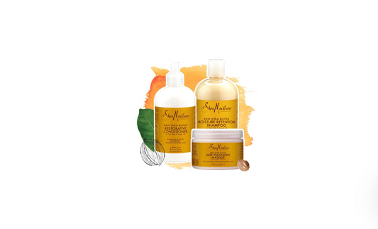 Shea Moisture Raw Shea Butter - Shampoo, Conditioner & Hair Mask - Set of 3