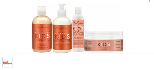 SHEA MOISTURE KIDS SET 4 PIECES Shampoo +Conditioner +Leave in Conditioner +Cream