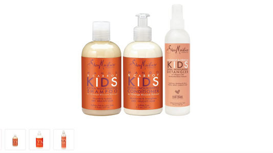 Shea Moisture Mango Carrot & Coconut Hibiscus - Kids Shampoo + Conditioner + Detangler