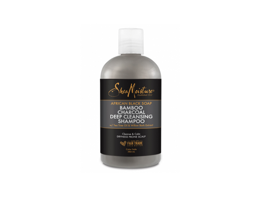 Shea Moisture African Black Soap Bamboo Charcoal Deep Cleansing Shampoo 13oz