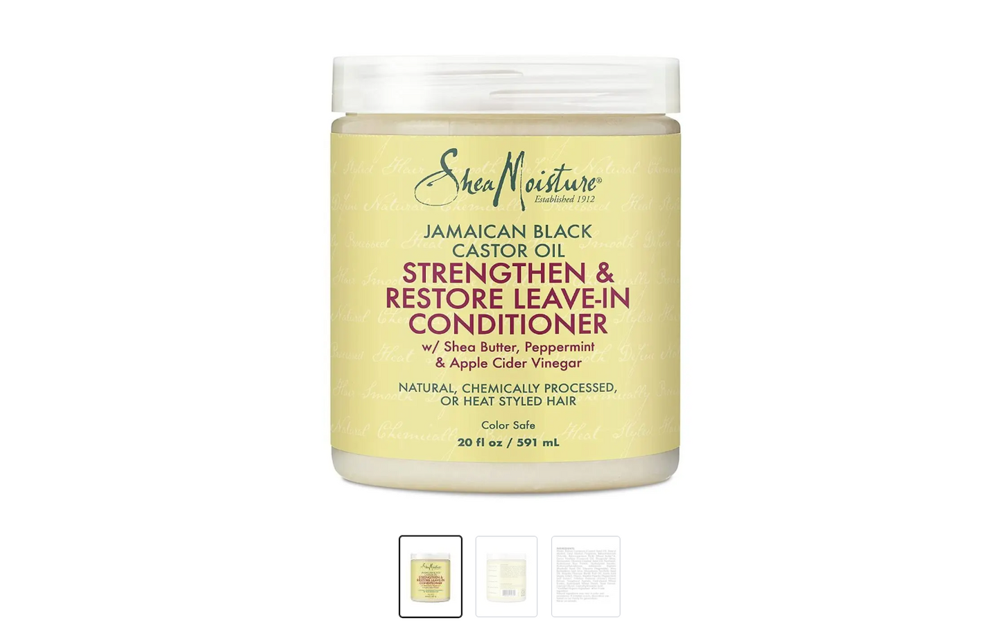 SHEA MOISTURE JAMAICAN BLACK CASTOR OIL STRENGTHEN & RESTORE LEAVE-IN 20oz