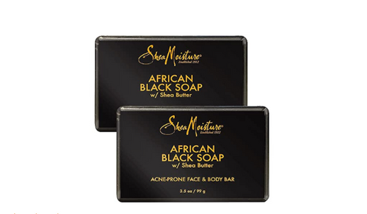 Shea Moisture African Black Soap Bar 3.5oz, Pack of 2