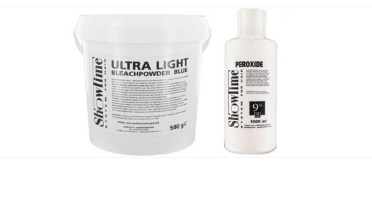 [Combo] Showtime Ultralight Blonde Powder (500gram) + Showtime Oxidant Creme Peroxide 9% - (1000ml)
