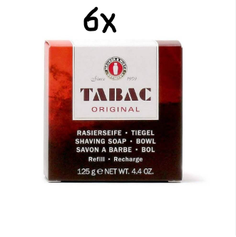 Tabac Shaving Soap - 125 g - Refills - Value Pack of 6