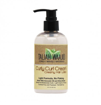 Taliah Waajid Curly Curl Cream Creamy Hair Lotion 8oz