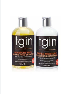 TGIN Shampoo + Conditioner Duo For Natural Hair - Dry Hair - Curly Hair