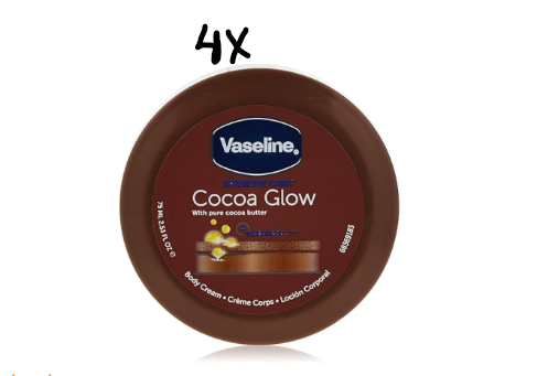 Vaseline Body Cream - Cocoa Glow - 4 x 75 ml