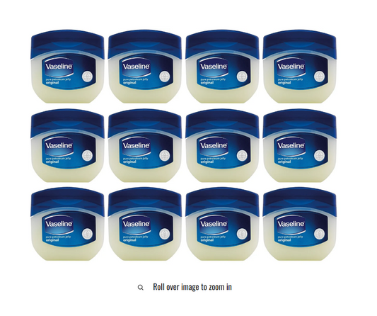 Vaseline Pure Petroleum Jelly Original (Value Pack) - 12 x 100 ml