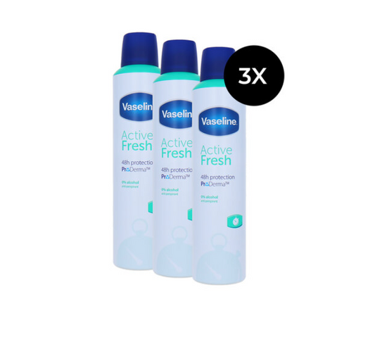 Vaseline ProDerma Active Fresh Deodorant Spray - 3 x 250 ml