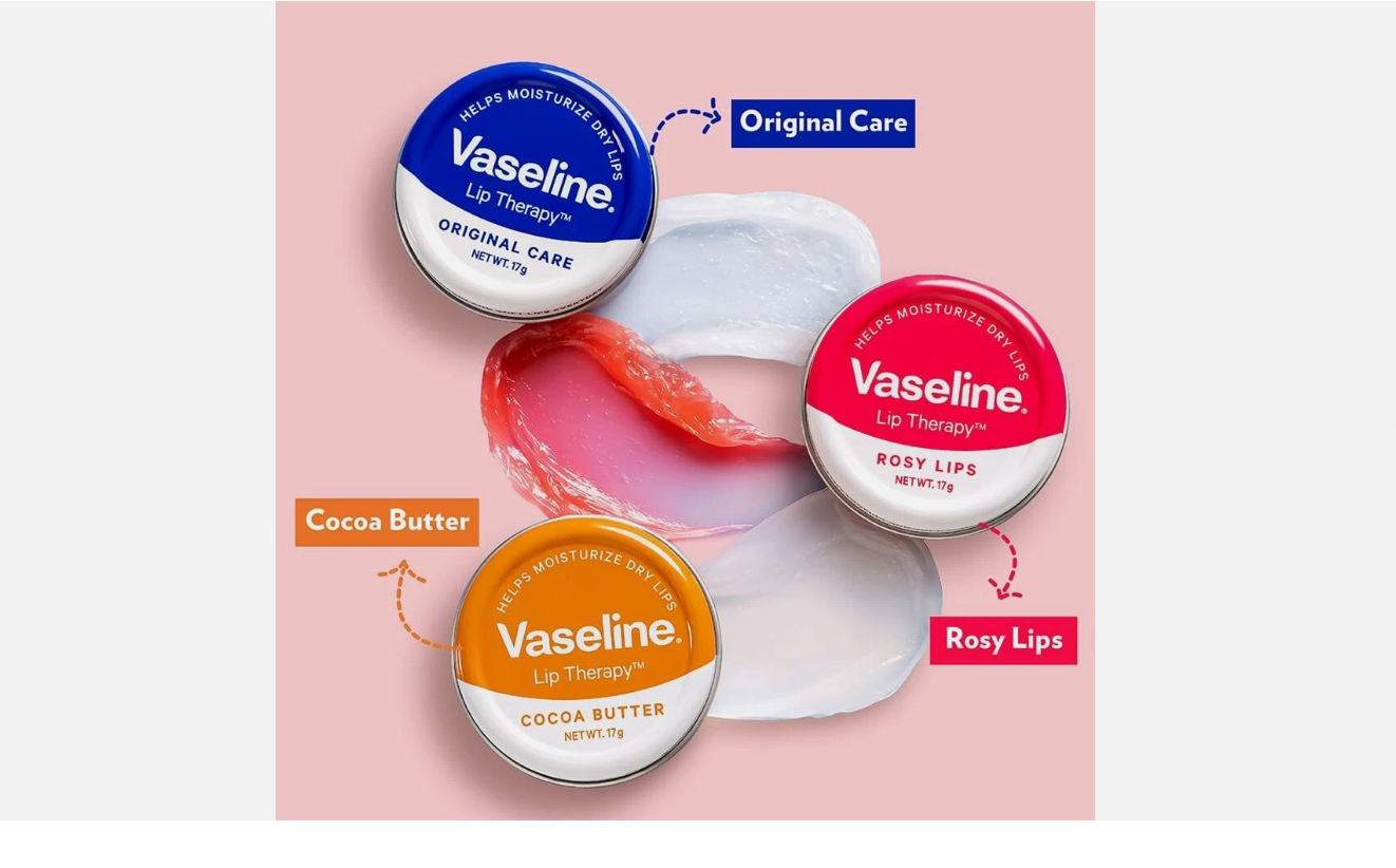 Vaseline lip therapy - 3 parts - Rosy lips, Aloe vera and Original