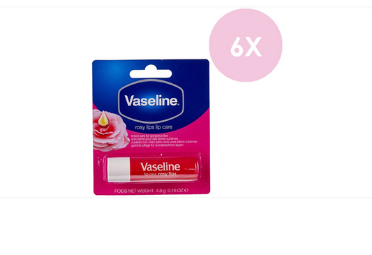 Vaseline Rosy Lip Balm - 6 x 4.8 g