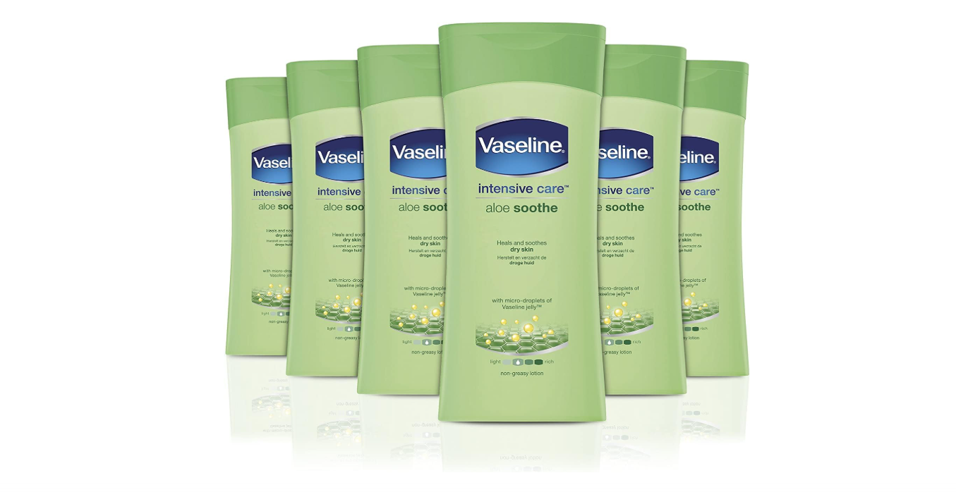 Vaseline Aloe Soothe - 200 ml - Body lotion - Value pack 6 pieces