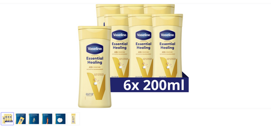 Vaseline Intensive Care Body Lotion - Essential Healing - 6 x 200 ml