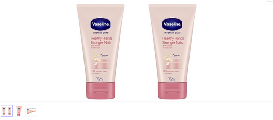 Vaseline Hand Cream - Healthy Hands Stronger Nails - 2 x 75 ml