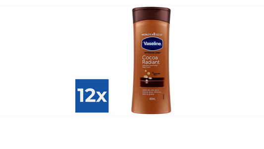 Vaseline Body Lotion - Cocoa 400 ml - Value pack 12 pieces