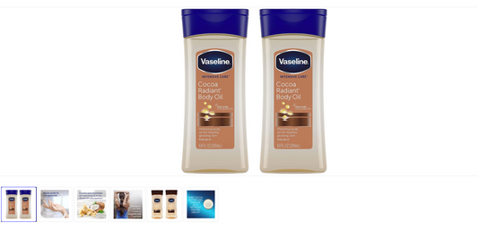 Vaseline Cocoa Body Gel Oil - 2 x 200 ml