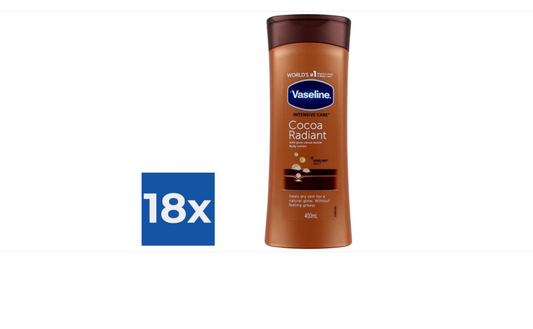 Vaseline Body Lotion - Cocoa 400 ml - Value pack 18 pieces