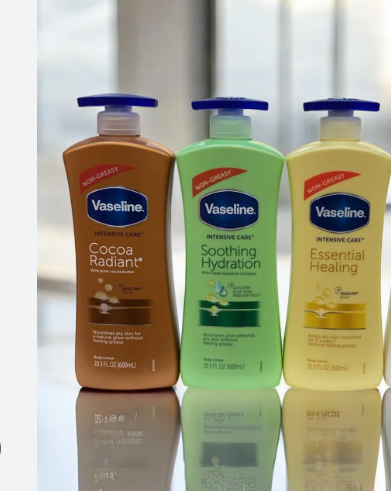 Vaseline - Intensive Care Soothing Hydration- Cocoa Radiant -Essential Healing- Body Lotion 3x600ml