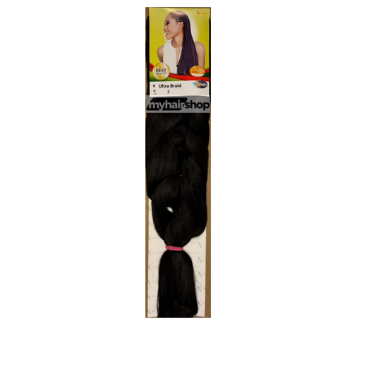 X-pression Ultra Braids-Fake Hair-Number / Color 2 Black
