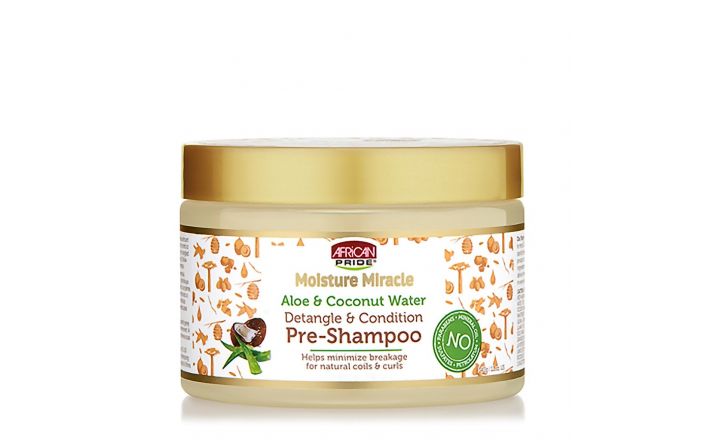 African Pride - Moisture Miracle Aloe &amp; Coconut Water Pre-Shampoo (12oz)