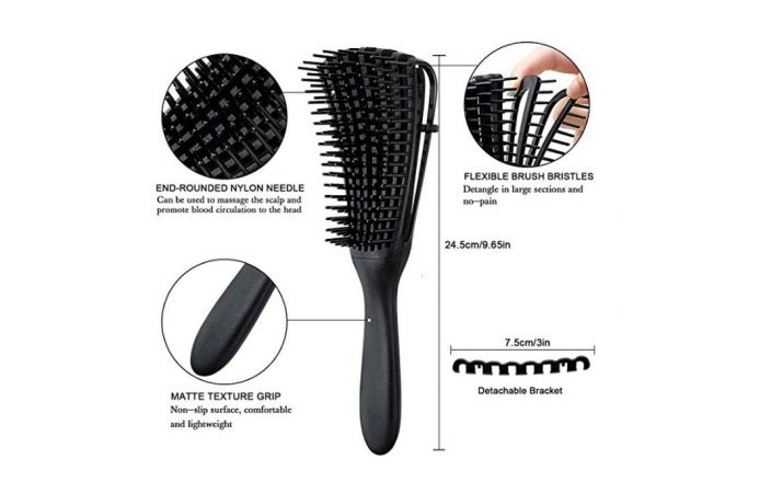 Magic Detangling (ontklittende) Brush Black,Rood en blauw