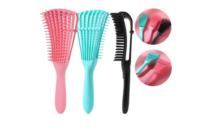 Magic Detangling (ontklittende) Brush Black,Rood en blauw