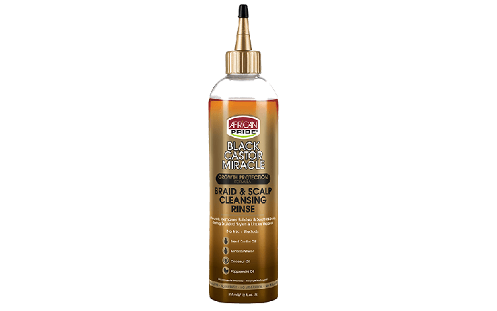 African Pride BLACK CASTOR BRAID &amp; SCALP CLEANSING RINSE 12 OZ
