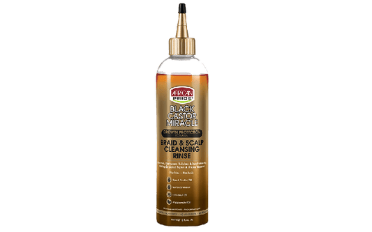 African Pride BLACK CASTOR BRAID &amp; SCALP CLEANSING RINSE 12 OZ